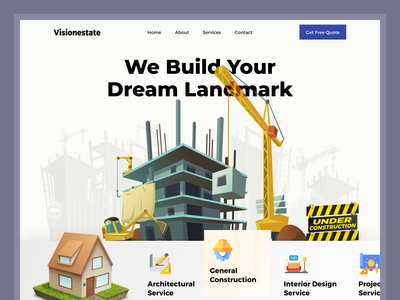 房地产建设登陆页面(Real Estate Construction Landing Page)