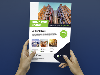 房地产传单/一页传单/信封传单(Real Estate Flyer / one page flyer / Letter Size Flyer)