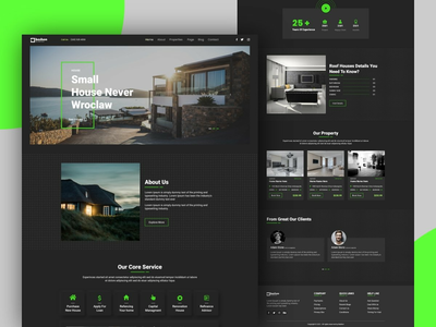 房地产登陆页面模板设计(Real Estate Landing Page Template Design)
