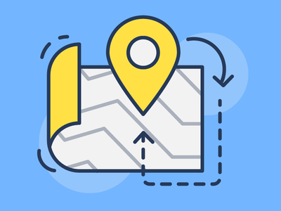 地图路线图(Map Route Illustration)