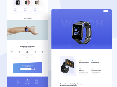 智能手表产品登陆页面(Smart Watch Product Landing Page)