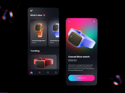 引人注目的👀智能手表的UI设计⌚应用程序(Eye-Catching👀 UI Designs for a Smart Watch⌚ App)