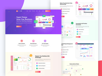 Smart ERP -Multi-Purpose Sass 登陆 PSD 模板(Smart ERP -Multi-Purpose Sass landing PSD Template)