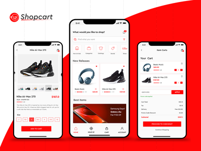 购物车移动应用程序用户界面(Shopcart Mobile App UI)