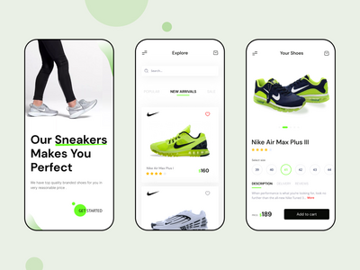 运动鞋商店应用程序设计(Sneakers Shop App Design)