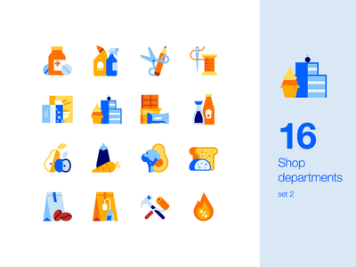 商店部门图标集 2(Shop departments icon set 2)