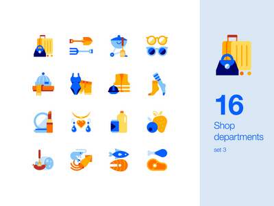 商店部门图标集 3(Shop departments icon set 3)