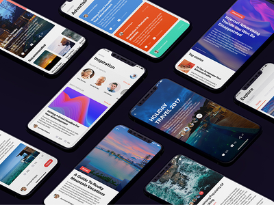 适用于 iphoneX 的社交移动 UI 套件(Social Mobile UI Kit for iphoneX)