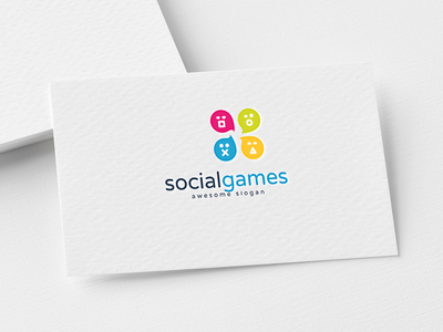 社交游戏徽标模板(Socials Game Logo Template)