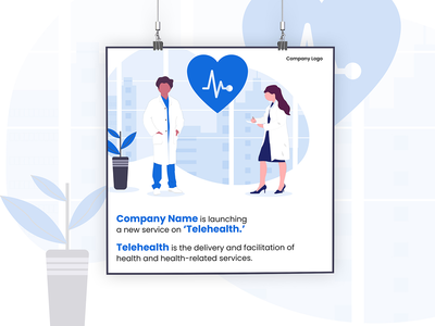 医疗保健社交媒体宣传横幅(Healthcare Social Media promotion banner)