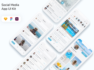 社交媒体应用程序 UI 套件(Social Media App UI Kit)