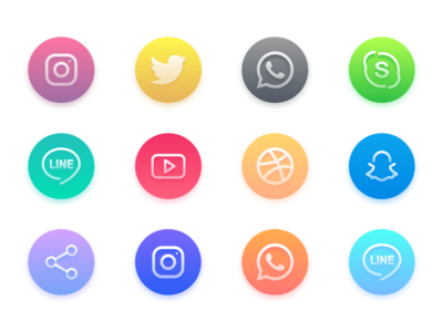 社交媒体创意图标(Social Media Creative icon)