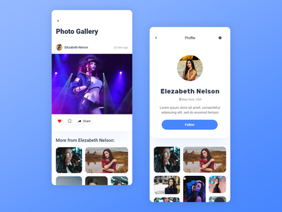 社交应用配置文件概念(Social App Profile Concept)