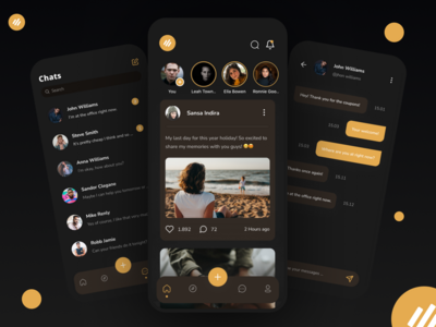 社交聊天应用程序 UI 设计(Social Chat App UI Design)