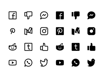 40 个社交媒体图标(40 Social Media icons)