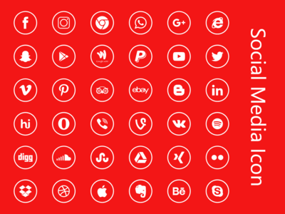 社交媒体所有图标(Social Media All Icon)