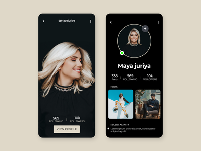 社交媒体配置文件概念黑暗(Social Media Profile Concept Dark)