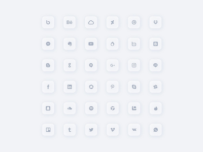 用于 ui 项目的软社交媒体按钮(Soft social media buttons for ui project)