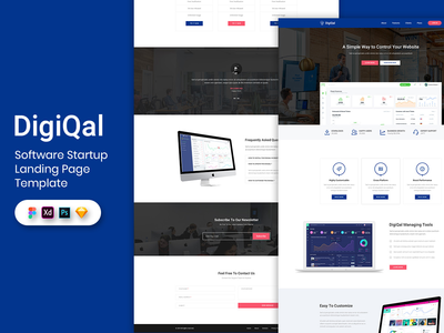 软件启动登陆页面模板(Software Startup Landing Page Template)