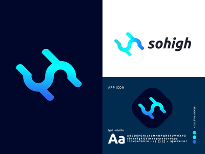 Sohigh标志品牌| S + H 标志标记(Sohigh Logo Branding | S + H Logo Mark)