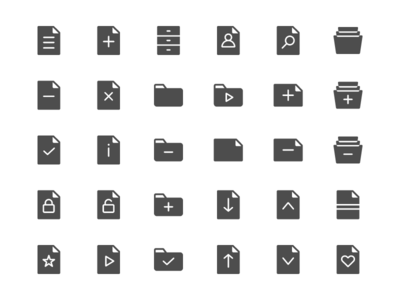 文件实心样式 1(Files Solid Style 1)