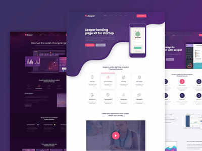 Sooper - 应用和软件登陆页面模板(Sooper - App & Software Landing Page Template)