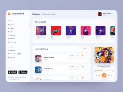 Soundcloud 网站重新设计挑战 [Figma] 💎(Soundcloud Website Redesign Challenge [Figma] 💎)