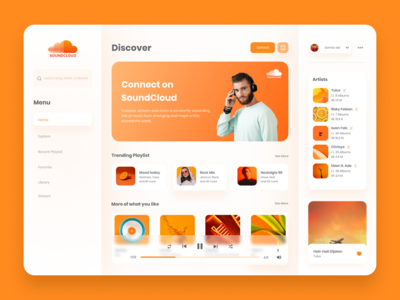 重新设计 SoundCloud 音乐网站(Redesign SoundCloud Music Website)