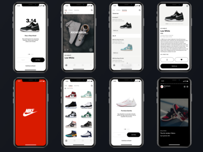 iOS UI Kit - 运动鞋应用(iOS UI Kit - sneakers app)