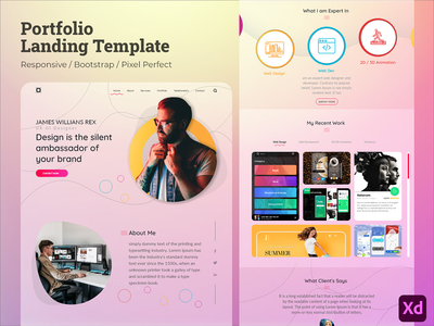 投资组合登陆模板(Portfolio Landing Template)