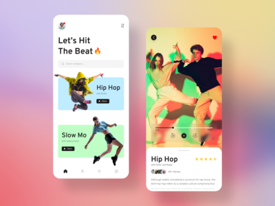 舞蹈学习应用程序用户界面(Dance Learning App UI)