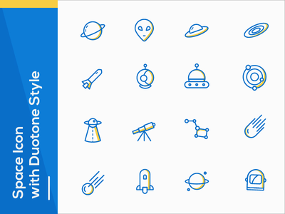 空间双色调图标(Space Duotone Icon)