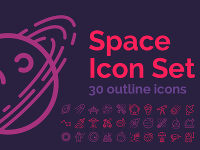 空间图标集(Space Icon set)