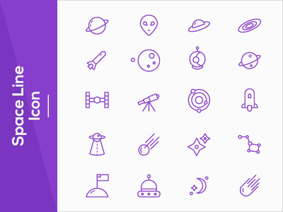 空间线图标(Space Line Icon)