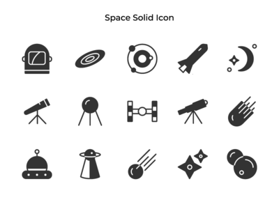 空间实心图标 2(Space Solid Icon 2)