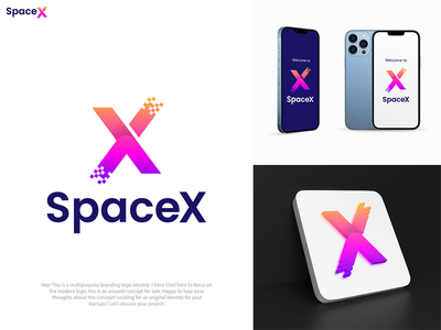 Space X 标志设计 |现代标志(Space X Logo Design | Modern Logo)