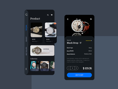 观看电商应用 UI Kit(Watch e-commerce app UI Kit)