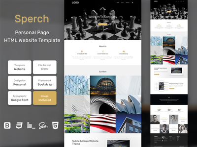 Sperch个人页面HTML网页模板V1.0(Sperch Personal Page HTML Web Template V1.0)