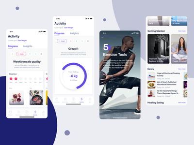 Sportbox - 锻炼和膳食计划器 UI 套件 #4(Sportbox - Workouts & Meal Planner UI Kit #4)
