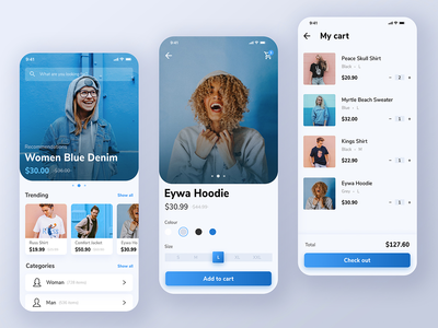 购物应用程序屏幕(Shopping app screen)