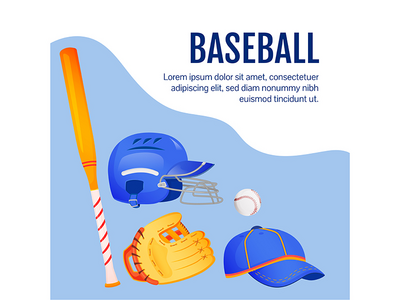 垒球装备社交媒体帖子模型(Softball gear social media post mockup)