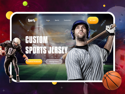 Sporty - 定制运动衫登陆页面 |标头探索(Sporty - Custom Sports Jersey landing page | Header Exploration)