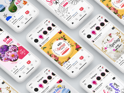 春季社交媒体模板(Spring Season Social Media Templates)