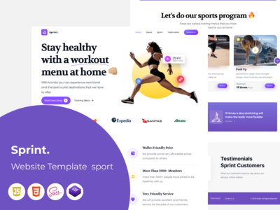 Sprint - 网站模板运动(Sprint - Website Template  sport)
