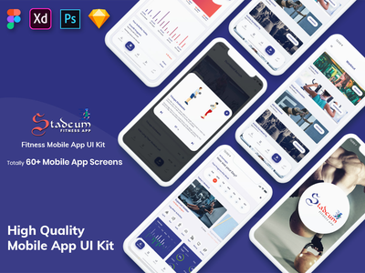 Stadeum-Fitness 移动应用程序 UI 套件(Stadeum-Fitness Mobile App UI Kit)