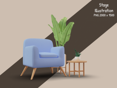 有装饰的沙发(sofa with decor)