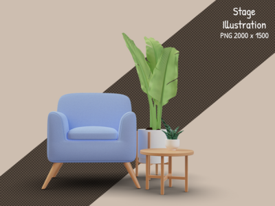 有装饰的沙发(sofa with decor)