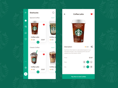 星巴克App UI设计(Starbucks App UI Design)