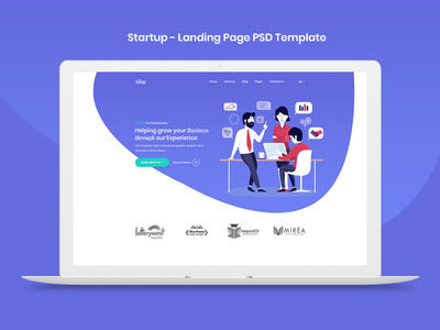 启动登陆页面 PSD 模板(Startup Landing Page PSD Template)