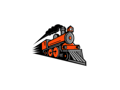 蒸汽机车超速吉祥物(Steam Locomotive Speeding Mascot)